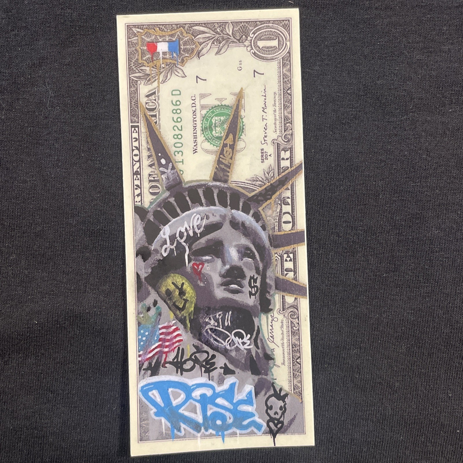 Graffiti Liberty Sticker Art Print Dollar Bill Art Graffiti Art Street Art Print
