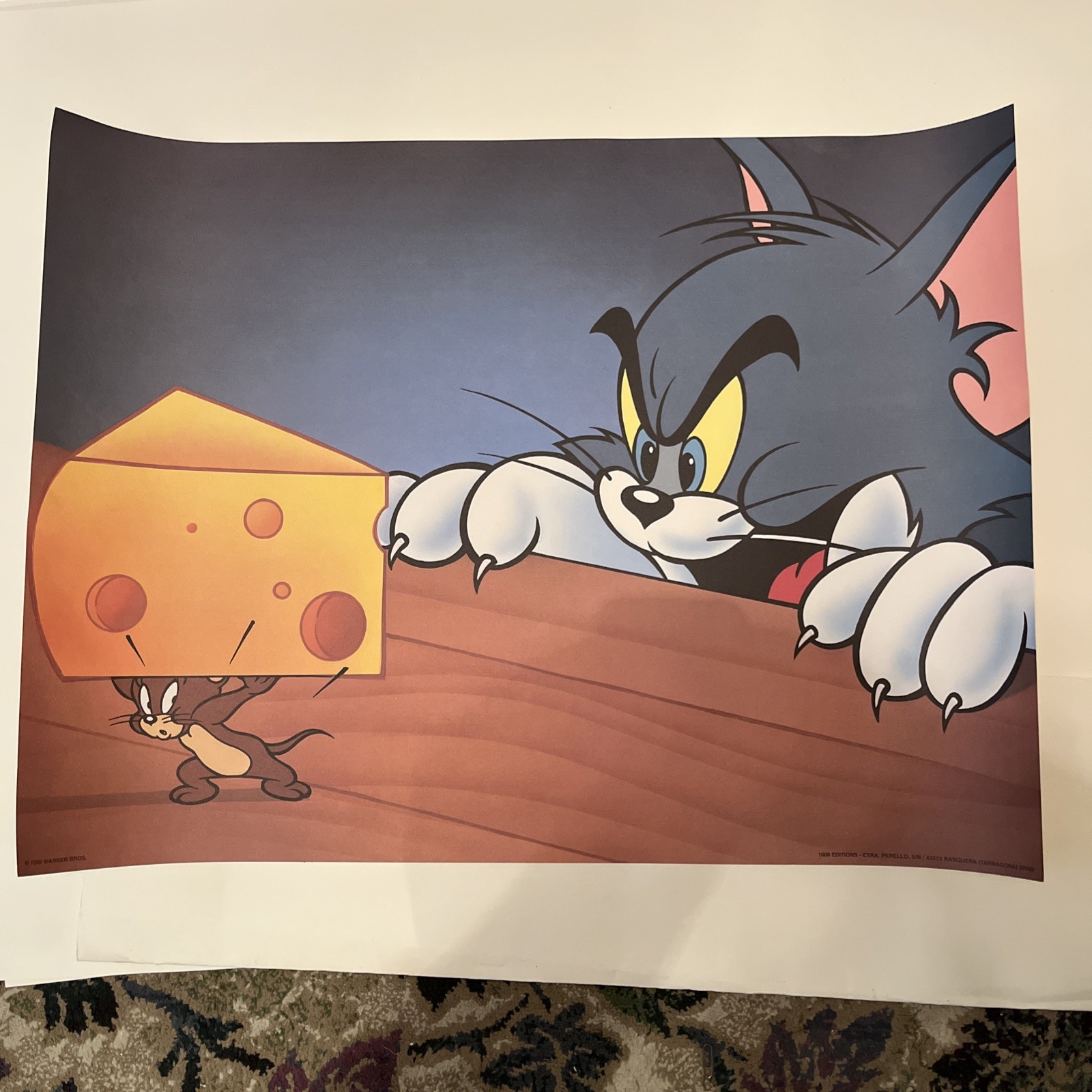 Hanna-Barbera, Tom and Jerry with Cheese, Poster 23.5 X 30 inches 1998