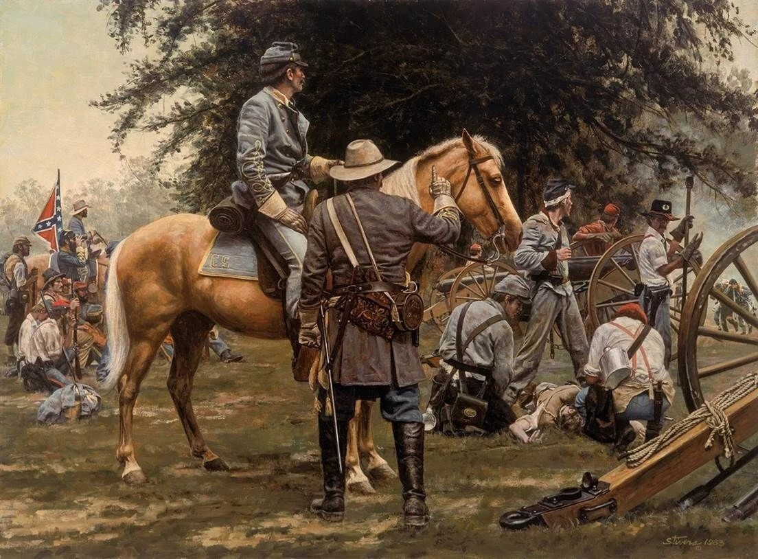 CIVIL WAR CONFEDERATES VINTAGE PAINTING poster print Home Decor