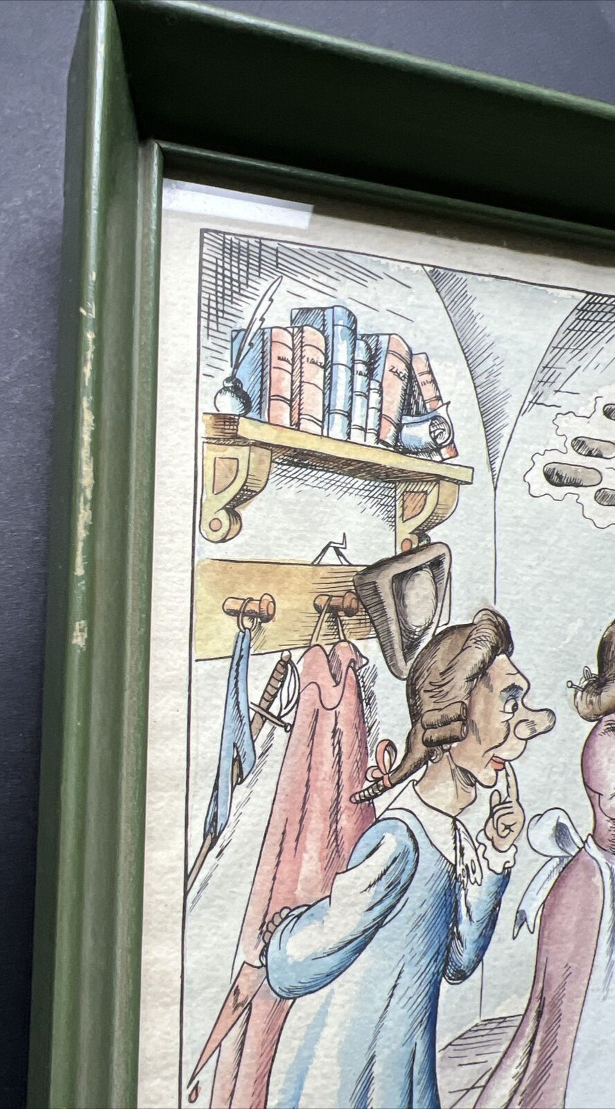 Old French Satirical Cartoon Litho PV P Folli Medical Humor L’errorel
