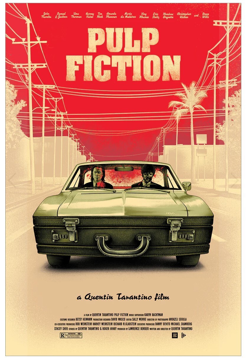 SDCC 2023 Pulp Fiction Suitcase Chevelle Movie Poster Giclee Print 24×36 Mondo