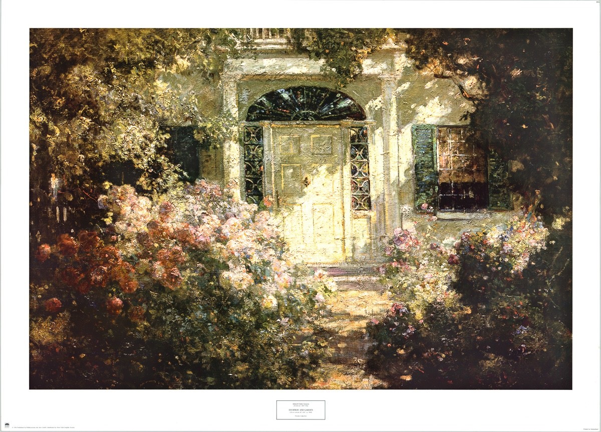 Abbott Fuller Graves Doorway and Garden Botanical Flower Garden 43×31 in