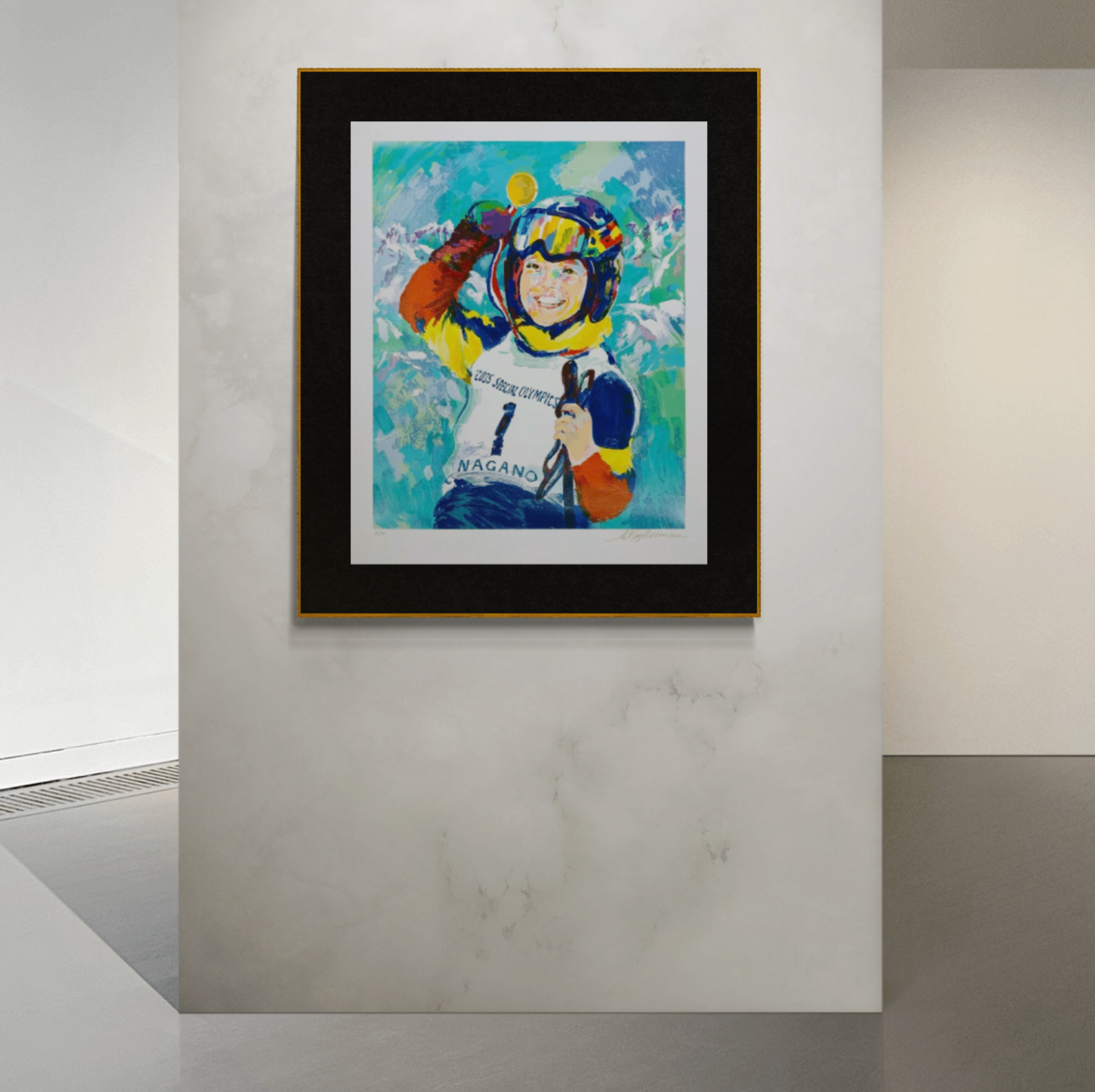 🔥Leroy Neiman Nagano Special Olympics Hand Signed Authentic Ltd. Ed. Serigraph!