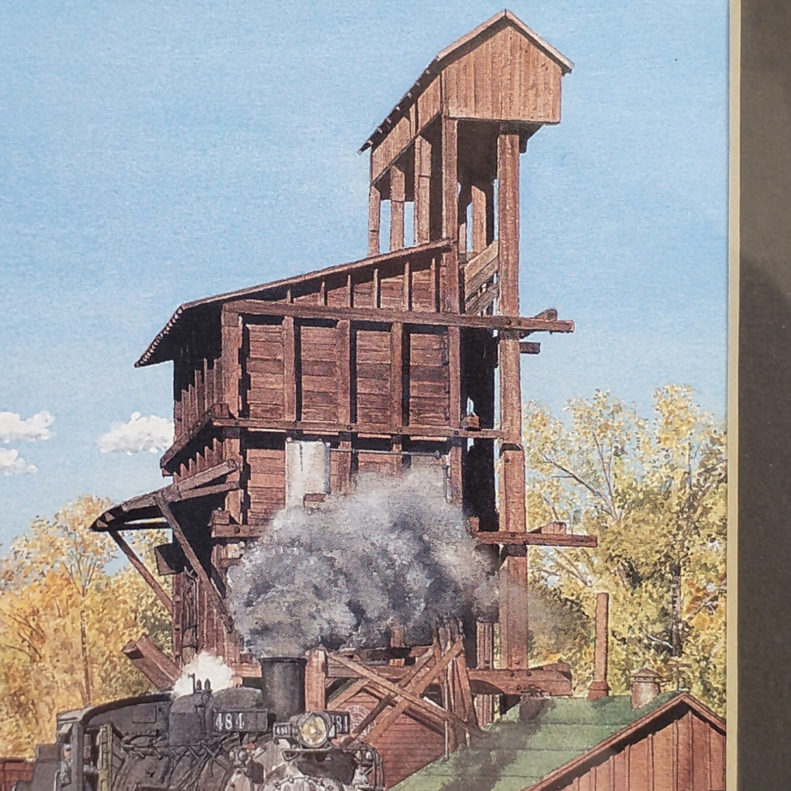 John H. Coker Chama New Mexico D&RGW Steam Train Art Print Framed Signed