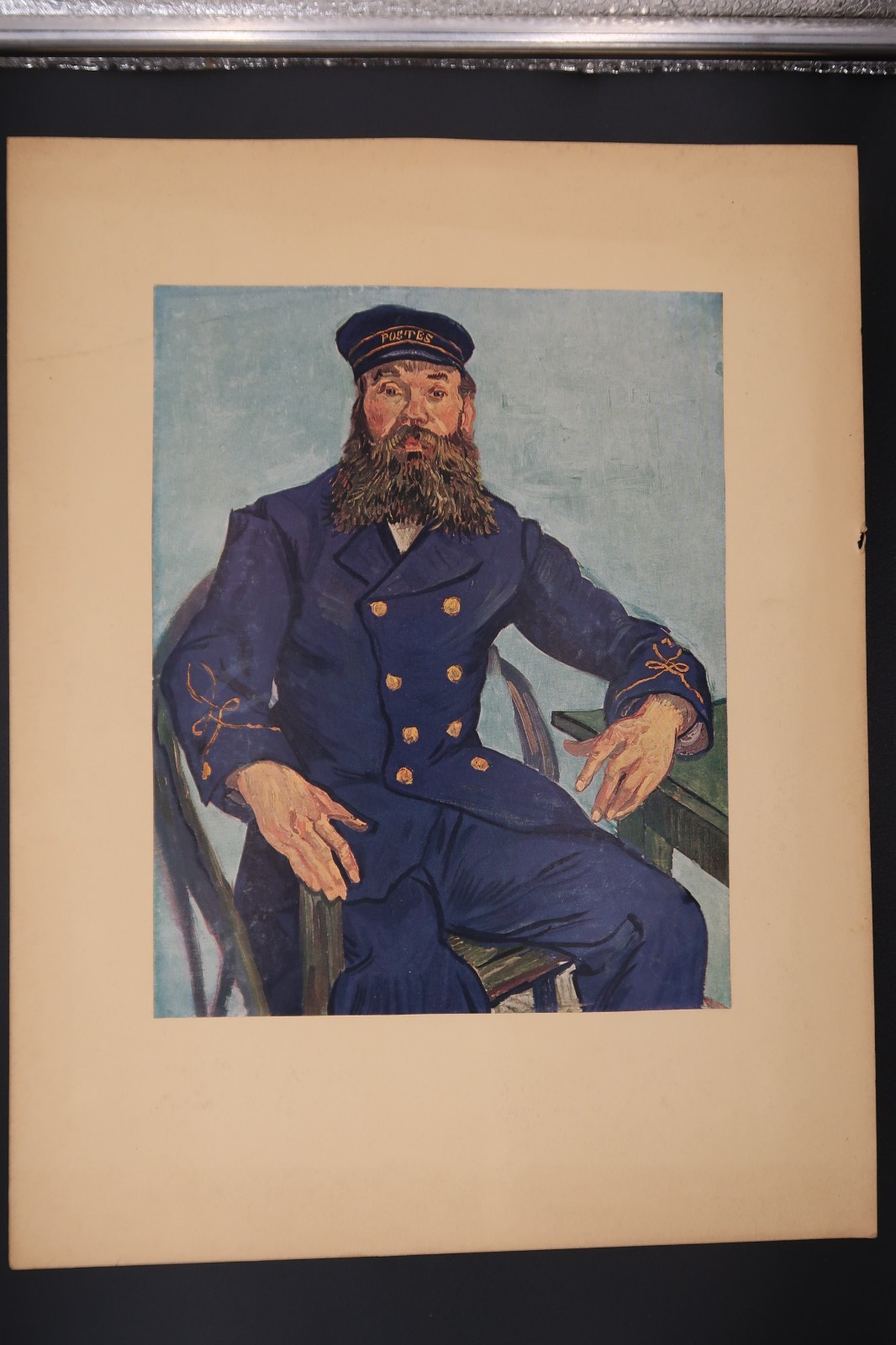 Vtg Vincent Van Gogh Portrait of the Postman Joseph Roulin Fine Art Plate Print