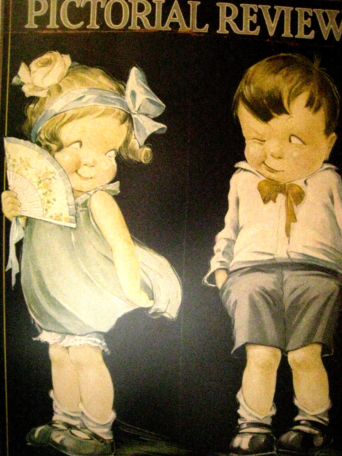 Aug 1923 Charles Twelvetrees Framed PICTORIAL REVIEW Boy & Girl 15×20 REDUCED!