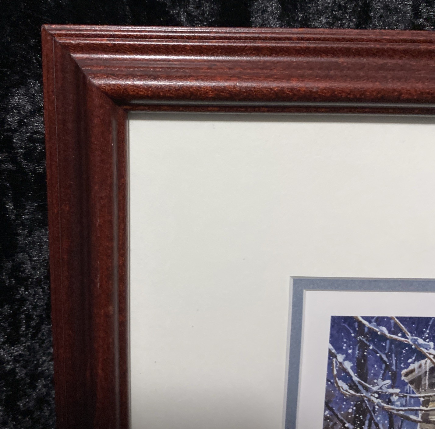 William Mangum Framed Art Print 13.75”x15.75” “Holiday Retreat” Signed-EUC