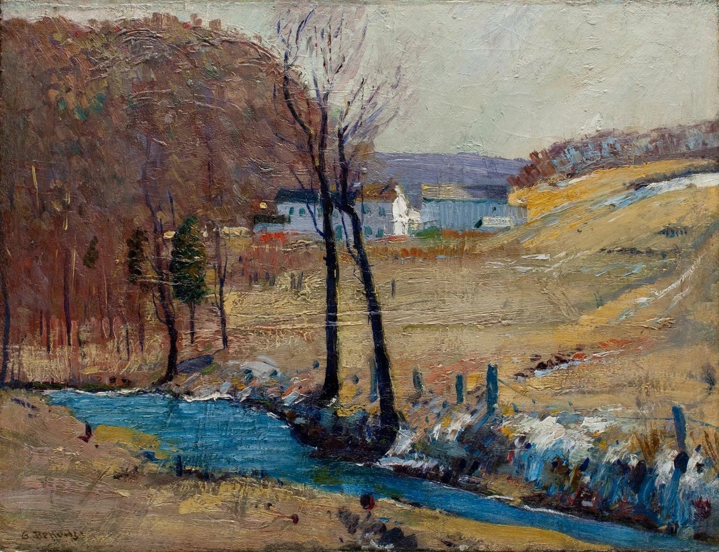 George Bellows – The Brook (1909) VINTAGE poster print Home Decor