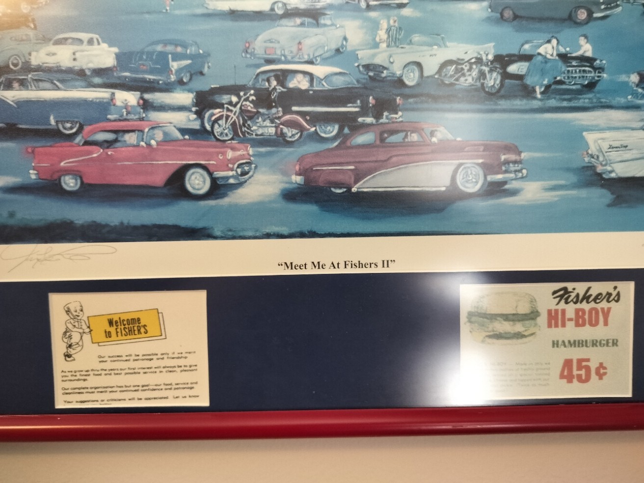 Jerry L Rice Signed 288/850 Meet Me at Fisher’s II Springfield MO Framed Print