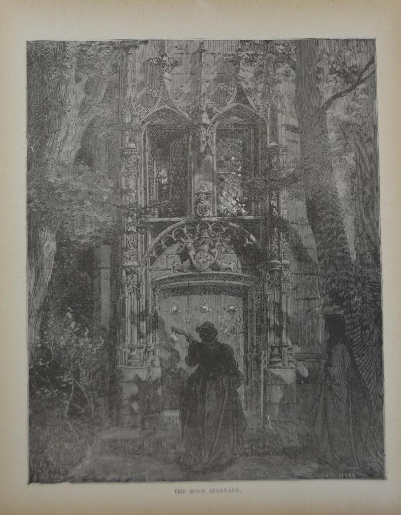 Antique Gustave Dore Don Quixote The Mock Serenade 1880 Art History