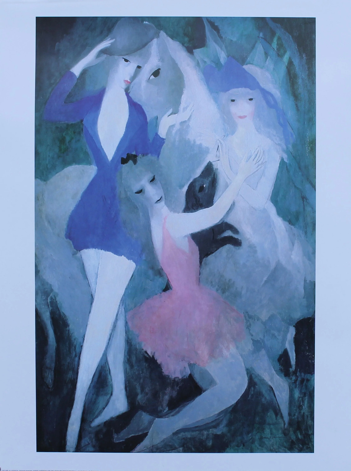 Marie Larencin – Trois Jeunes Filles (31.5 in x 23.5 in)