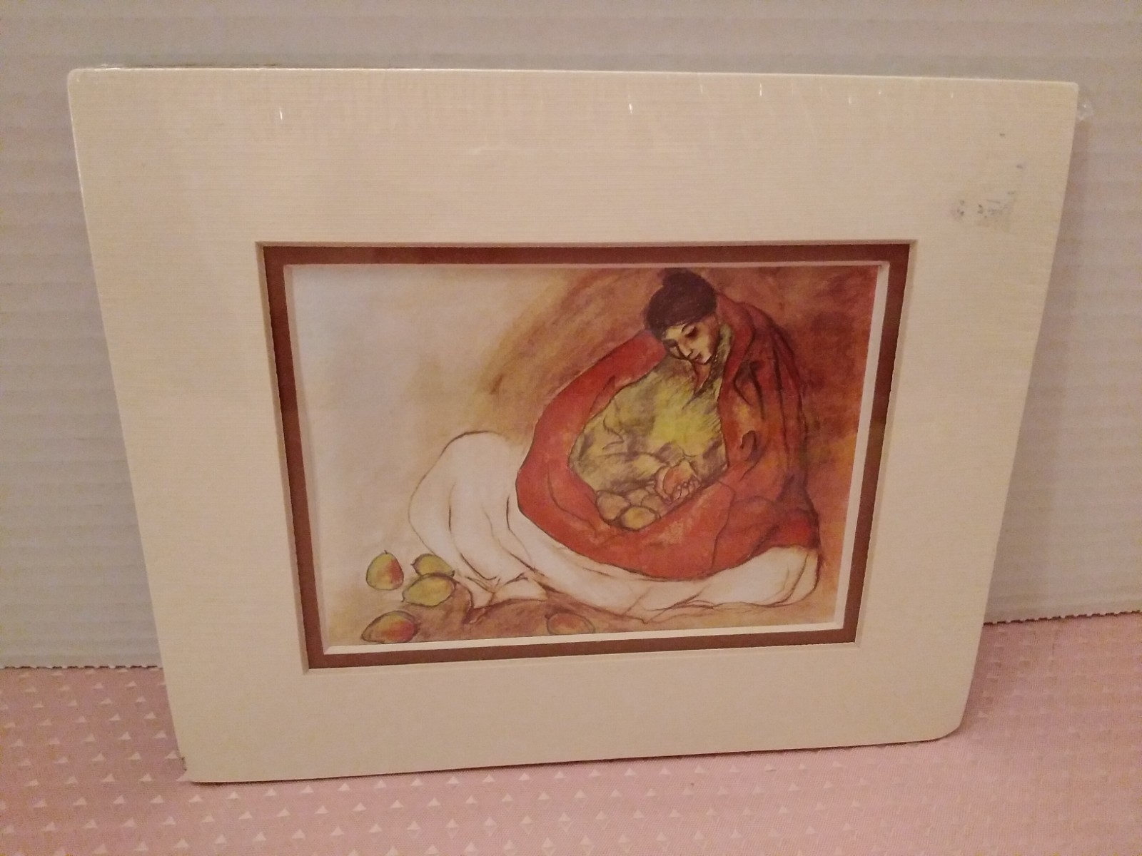 RC Gorman Print ” Woman With Pears” Southwest Art w/Matte Unframed