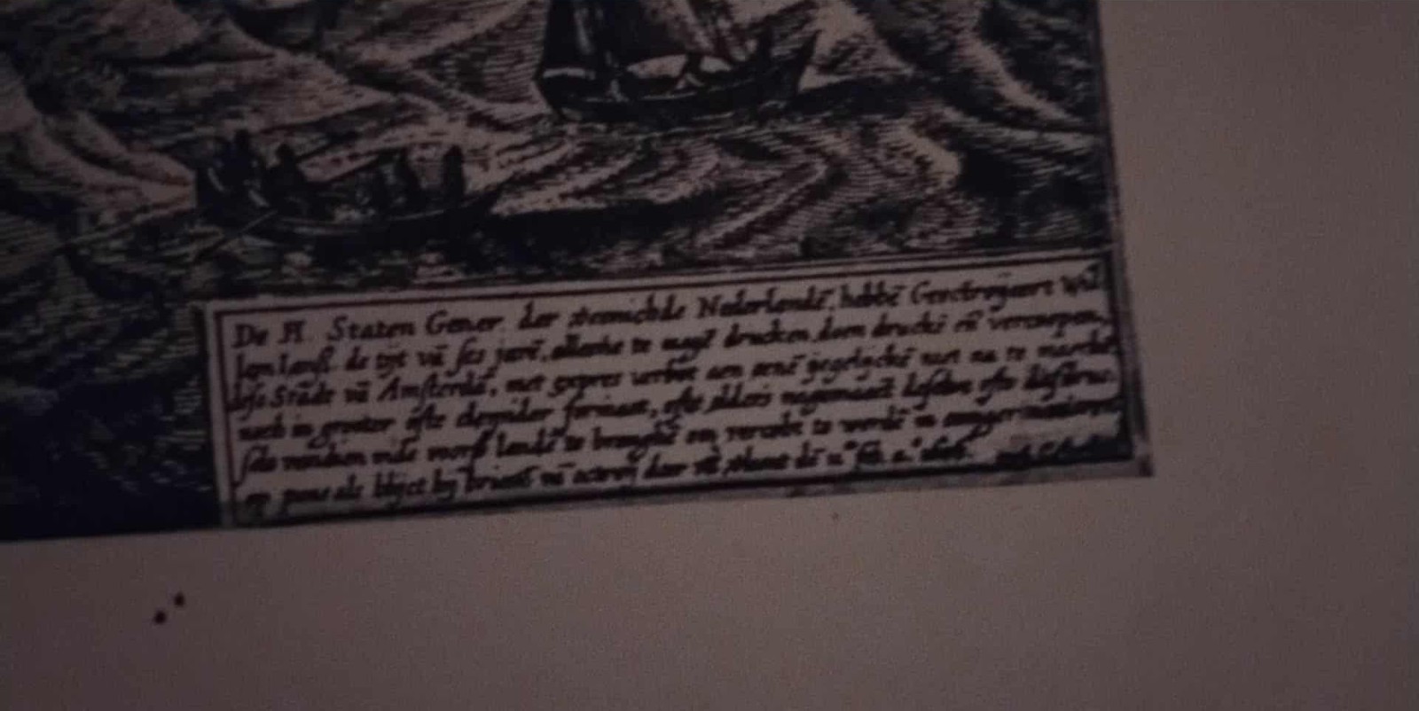 Panorama of Amsterdam 1606 Print Ships in Harbor + Allegorical Figures 4 ft long