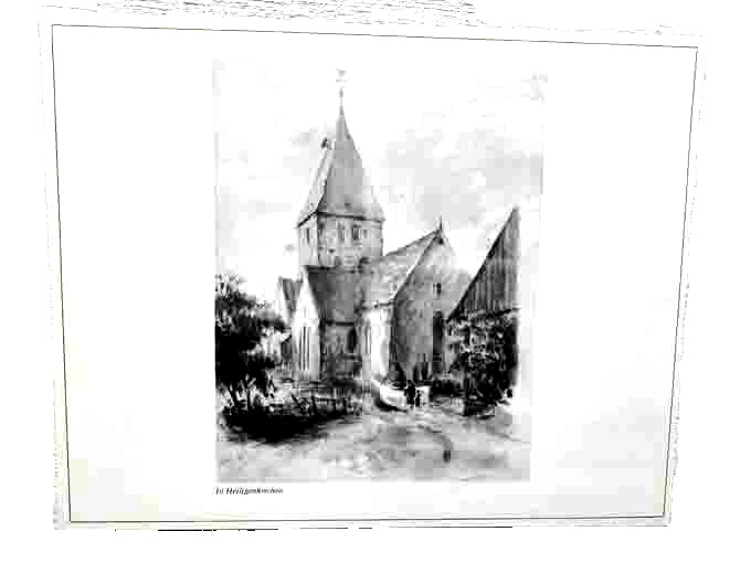 Art Sheet “In Heiligenkirchen”, Church, Emil Zeiß Print Cardboard 24 x 32 cm Lip