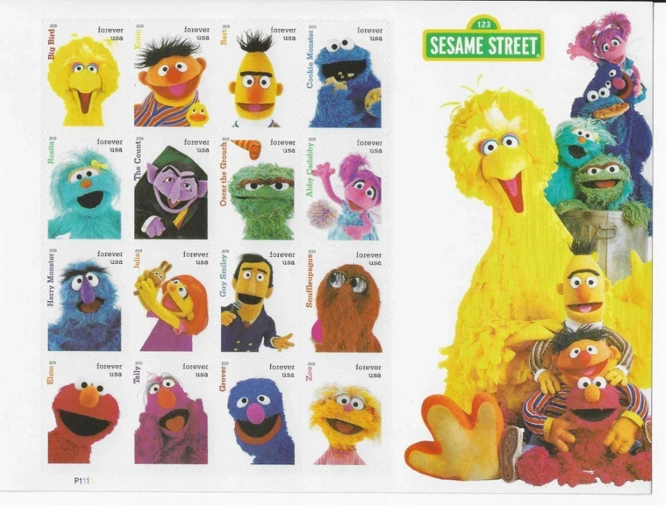 1 sheet of 16 ( Sesame Street )