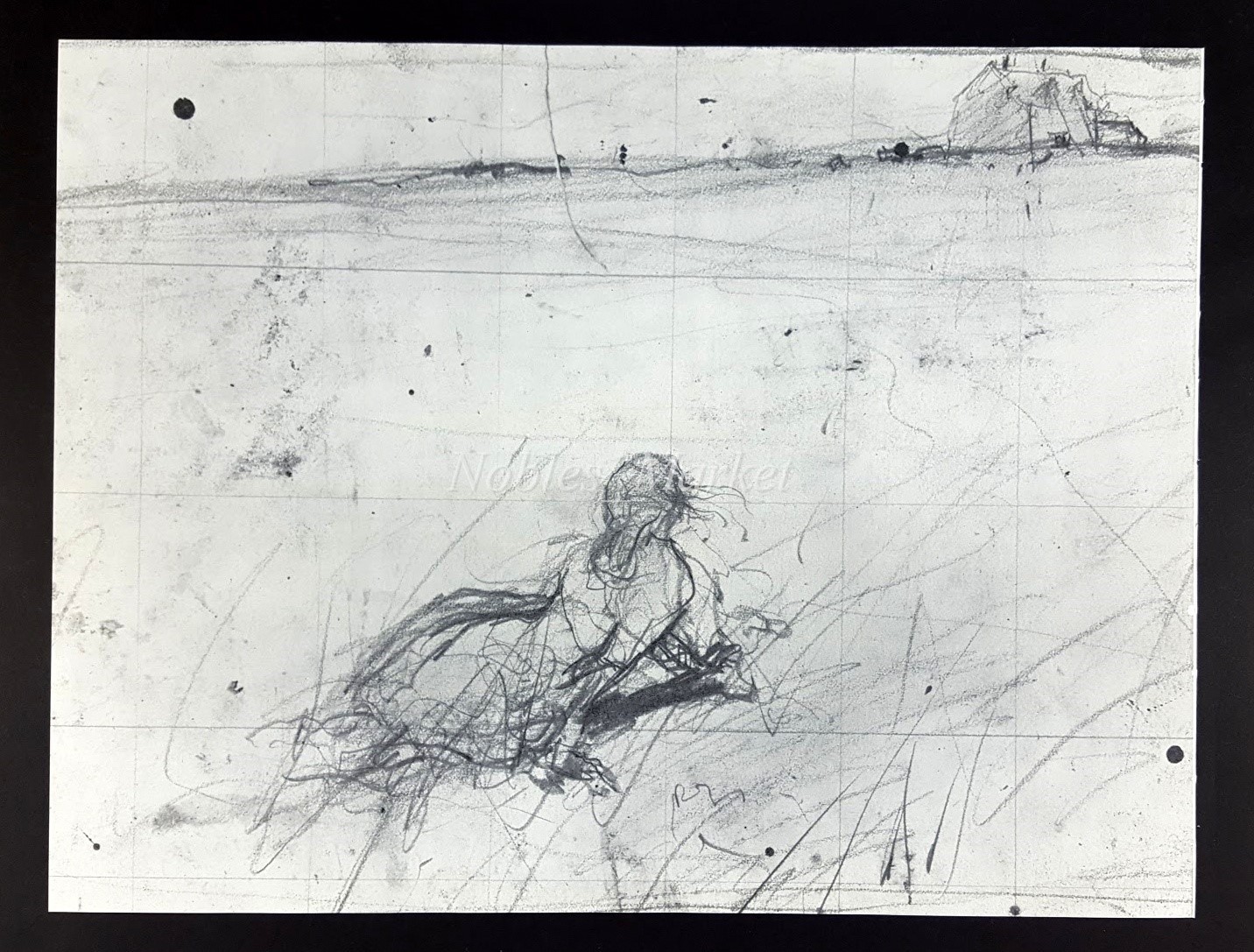 Andrew Wyeth Gravure Print First Drawing for Christina’s World, Olson’s