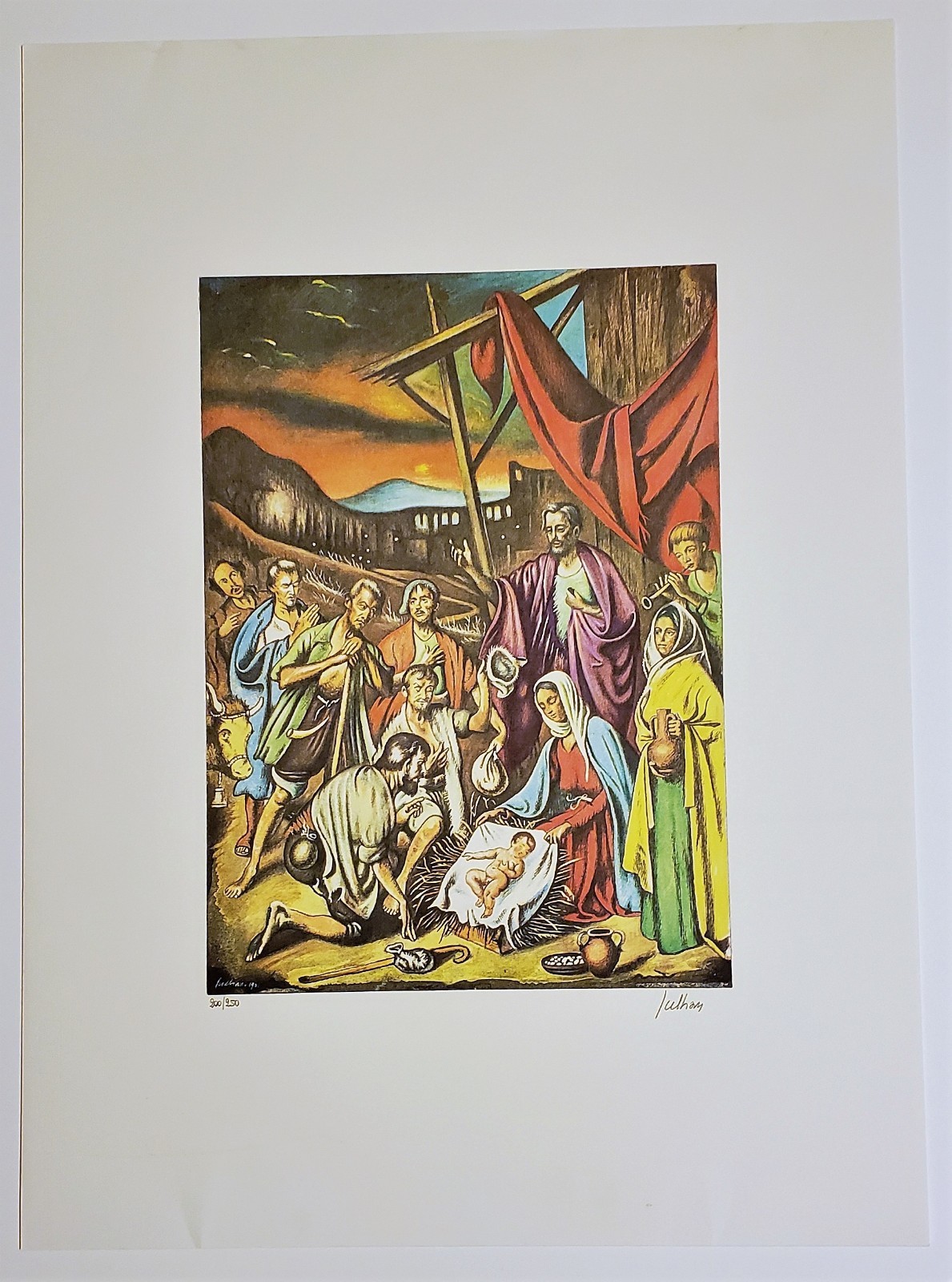 GREGORIO SCILTIAN Vatican “The Nativity” PENCIL SIGNED LITHOGRAPH 206/250