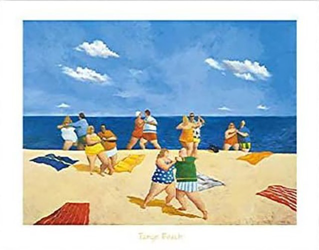Tango Beach Art Print by Michael Paraskevas 28 x 22 in. Paper Size New Unframed
