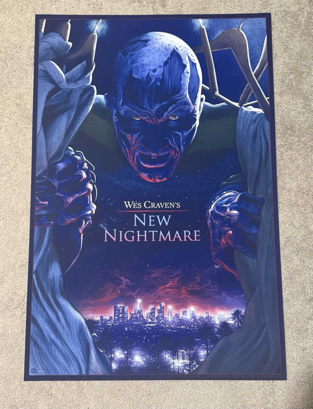 Wes Craven’s New Nightmare 24”x36” Poster Mondo Print Mike Saputo Used