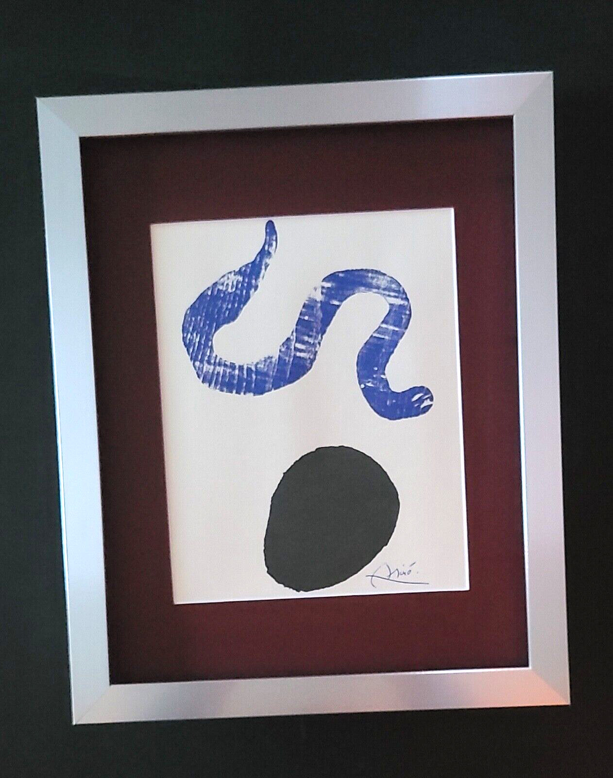 🔥 Joan Miro | Vintage 1983 Signed Colorful Print | Mounted and Framed