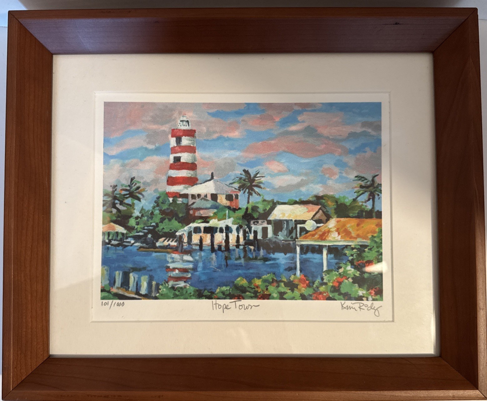 Kim Rody Hope Town Bahamas Lighthouse Signed Limited Edition Print 101/1000