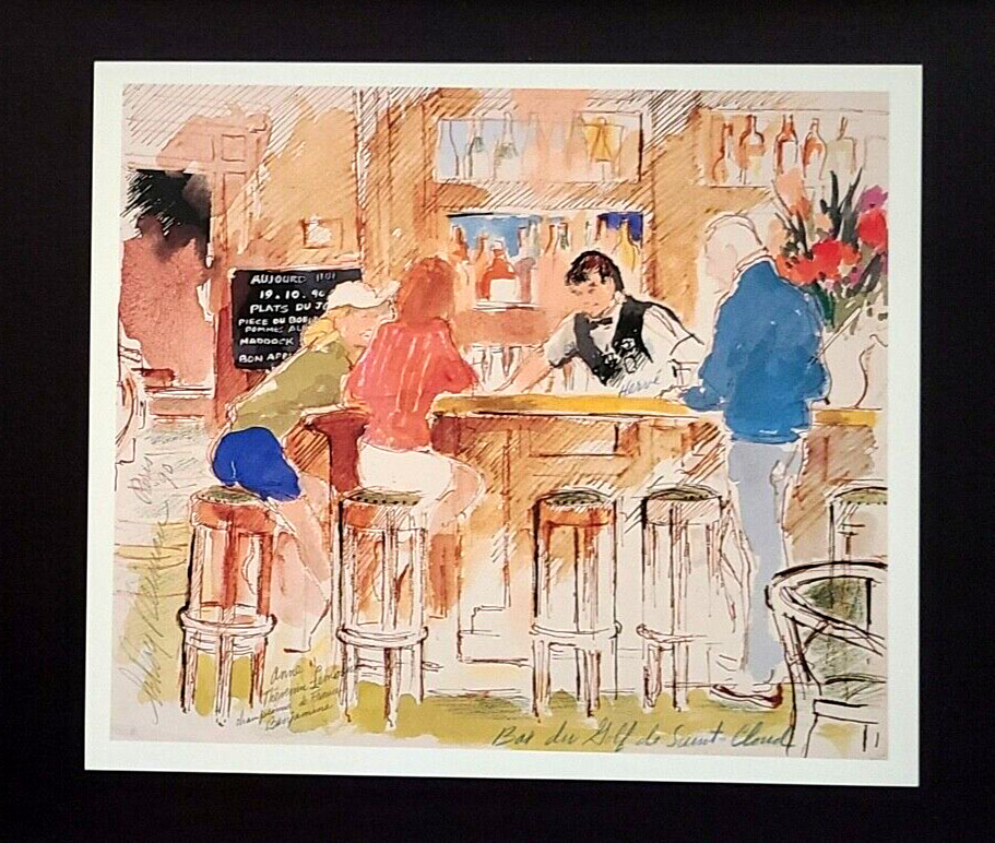 LEROY NEIMAN + BAR DE GOLF + CIRCA 1990’S + SIGNED GOLF PRINT+ FRAMED