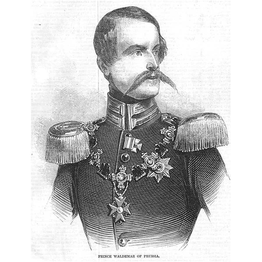 GERMANY Prince Waldemar of Prussia – Antique Print 1846