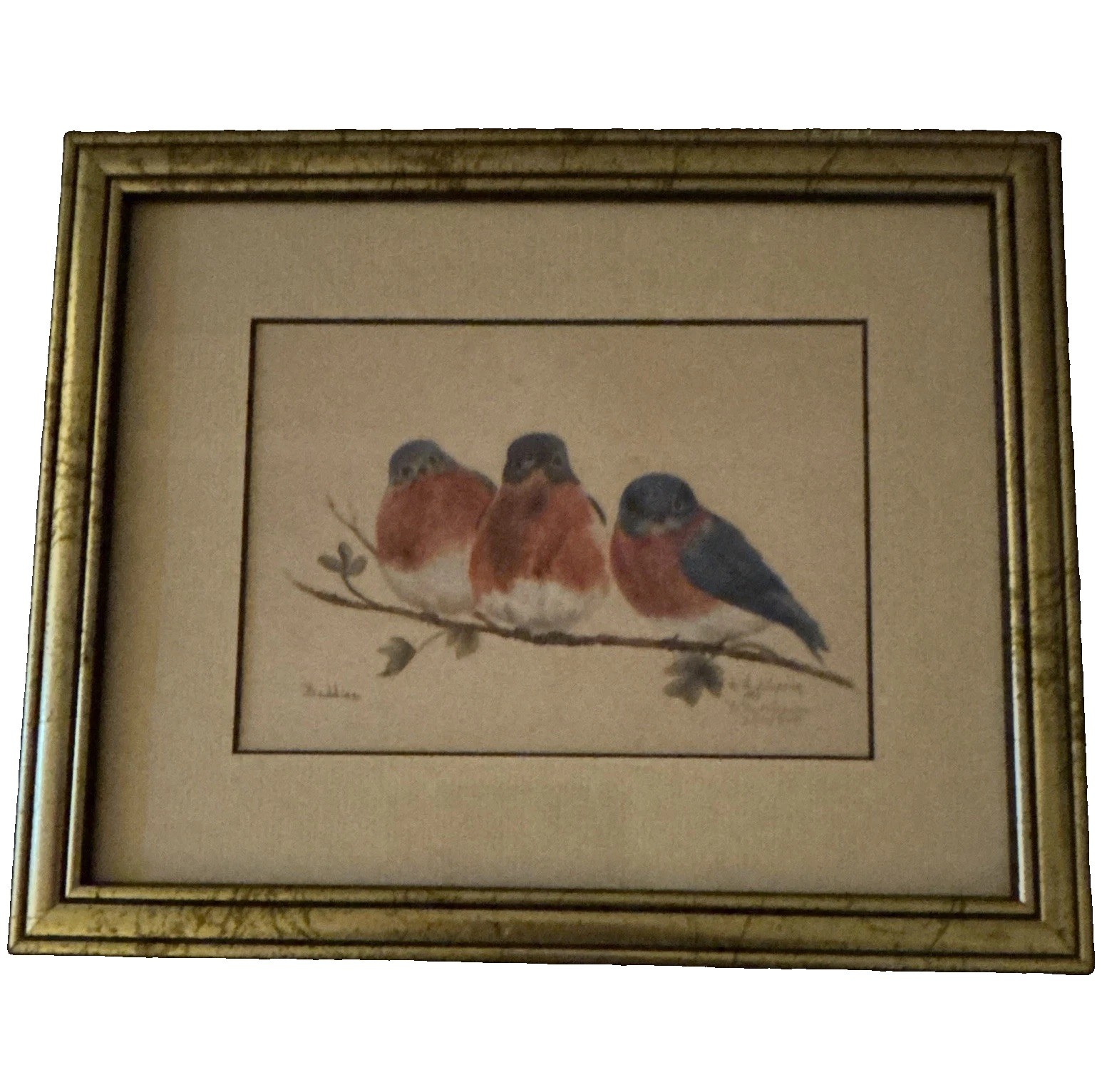 B. Hutcheson “Buddies” 1993 Birds Print on Paper, Signed & Numbered, Framed