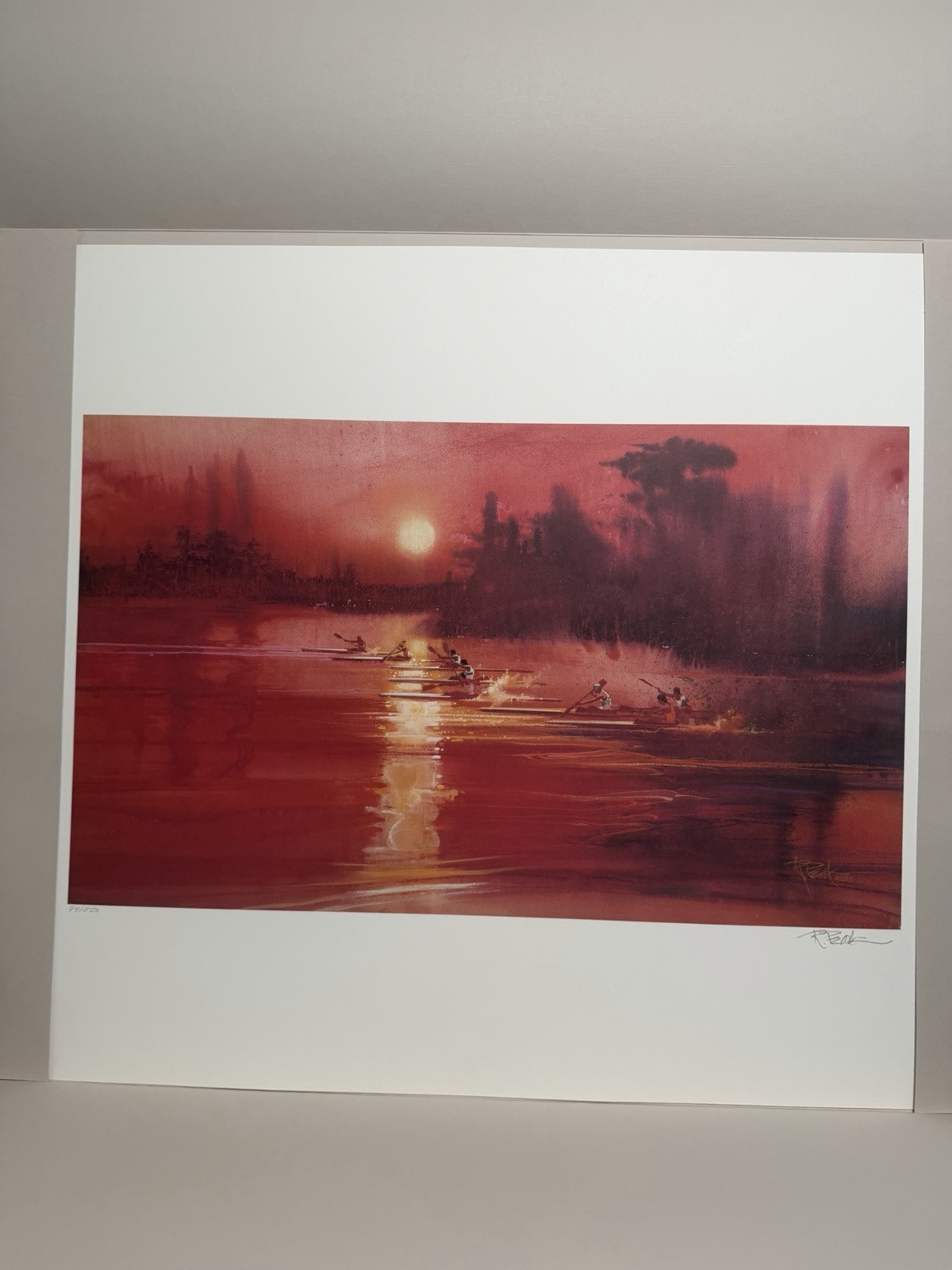 VTG Limited edition lithograph, First Heat, 1983 Olympics, Robert Peak 99/550