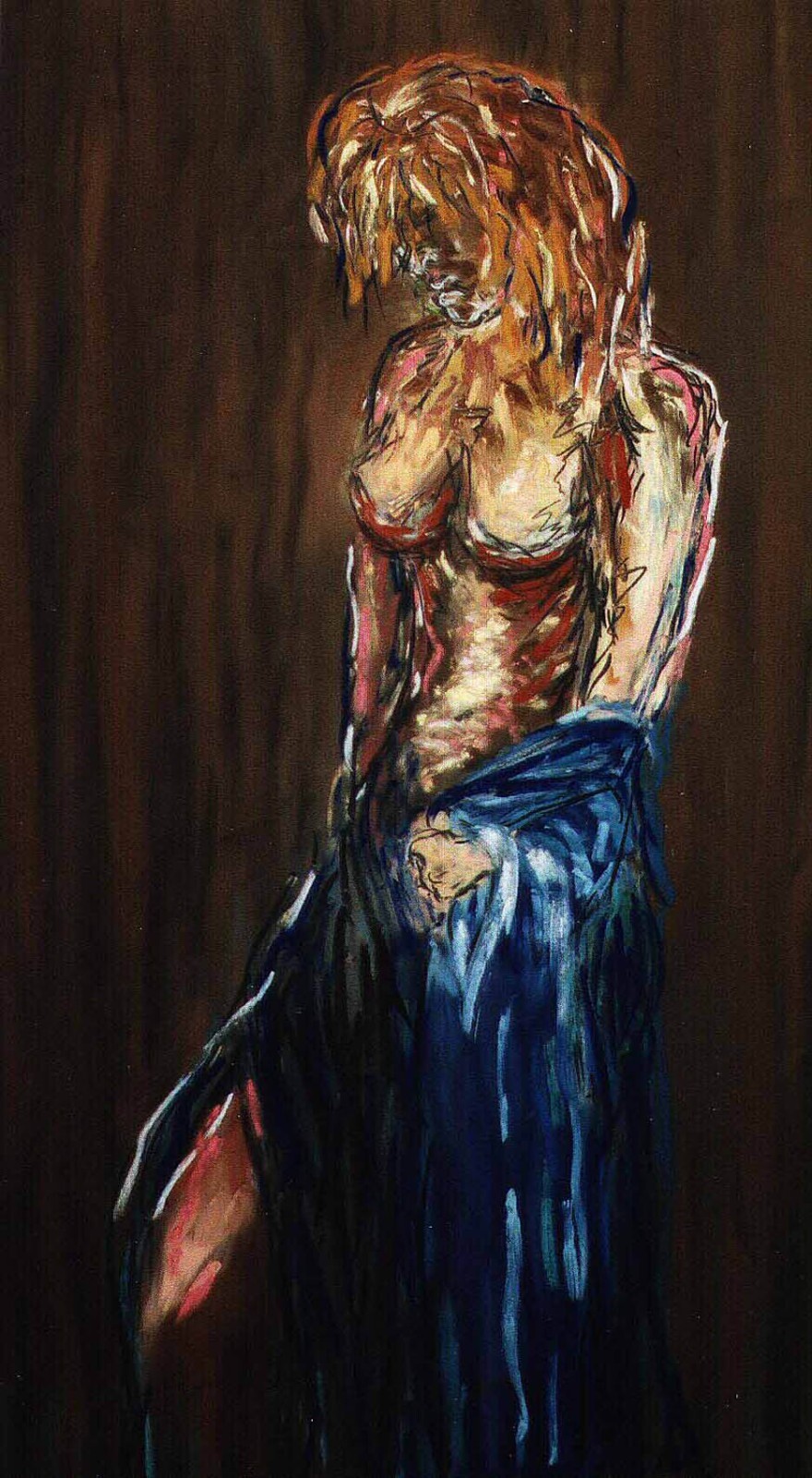 Woman In A Blue Wrap – Signed, Numbered, Limited Edition – By F. DeTrolio