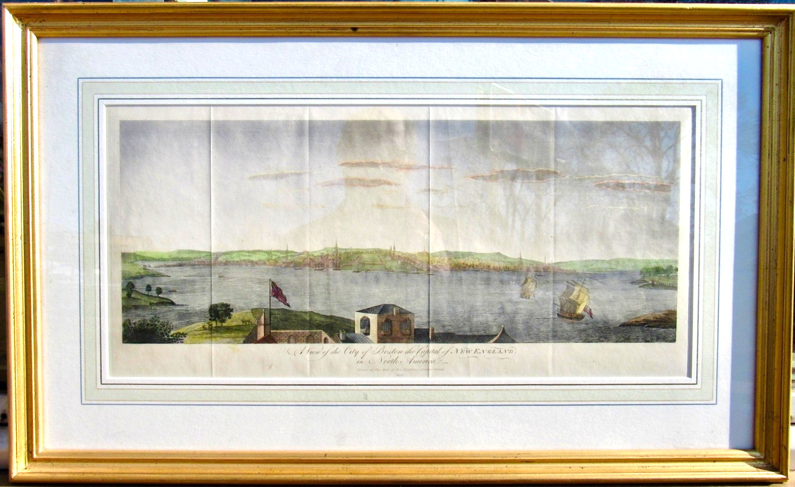A View of the City of Boston the Capital of New England 1856 HC well framed
