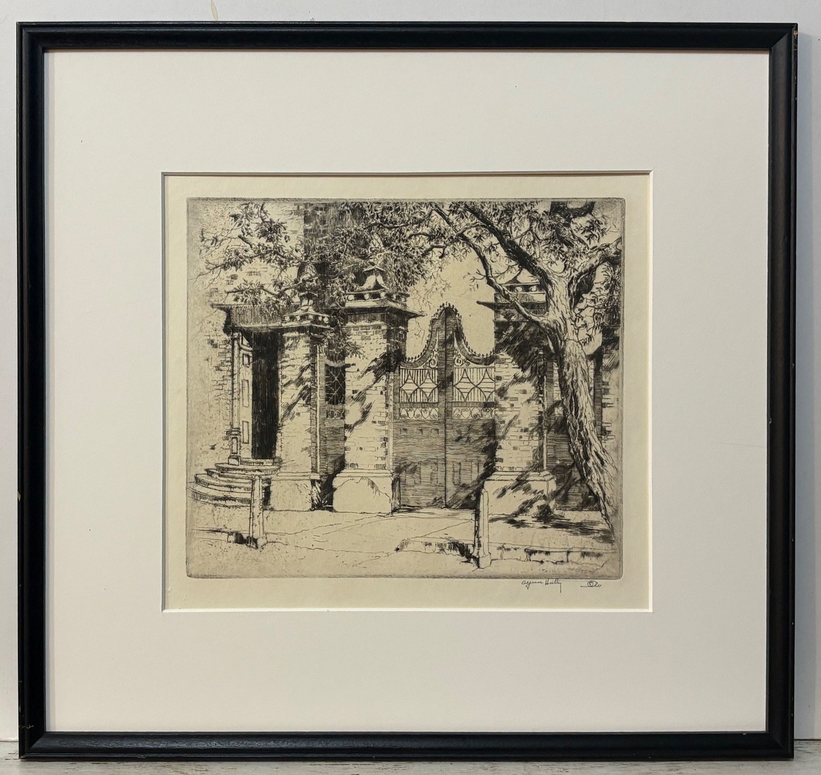 Listed American Artist Alfred Hutty Original Etching Signed Charleston