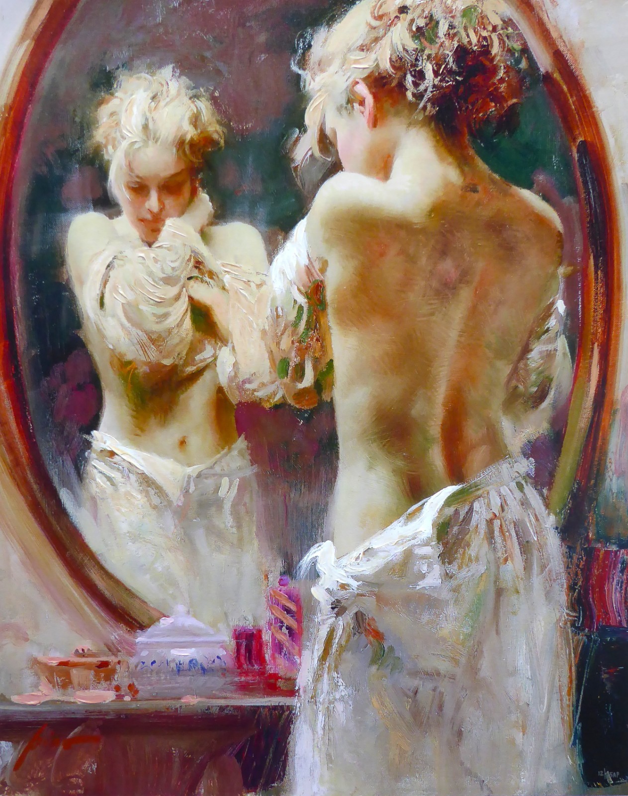 PINO CONTEMPLATION HAND EMBELLISHED SIGNED Canvas Italian-US Artist AP 12/25