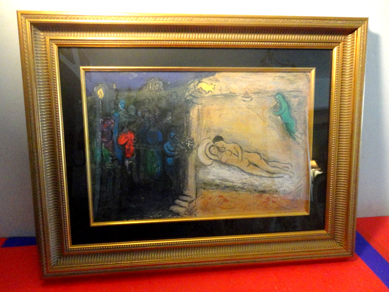 Marc Chagall Signed “The Wedding Night” Lithograph on Canvas with COA