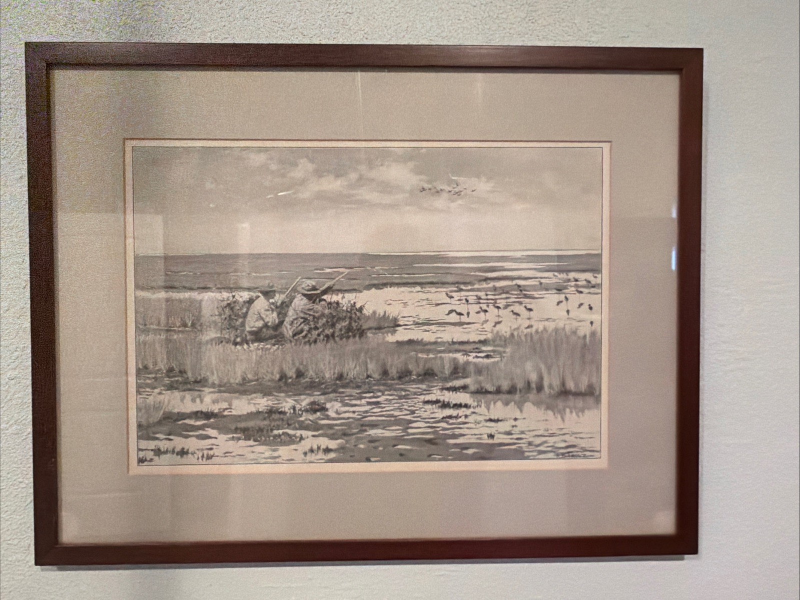 ARTHUR BURDETTE A.B FROST 1903 Quail Hunting Scene Professionally Framed Print