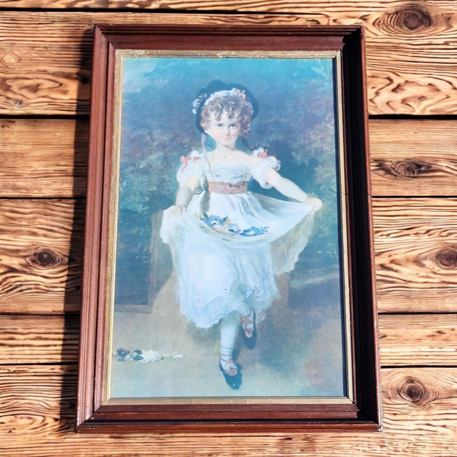 Vintage Framed Miss Murray Print Sir Thomas Lawrence Lithograph 27″ x 20″