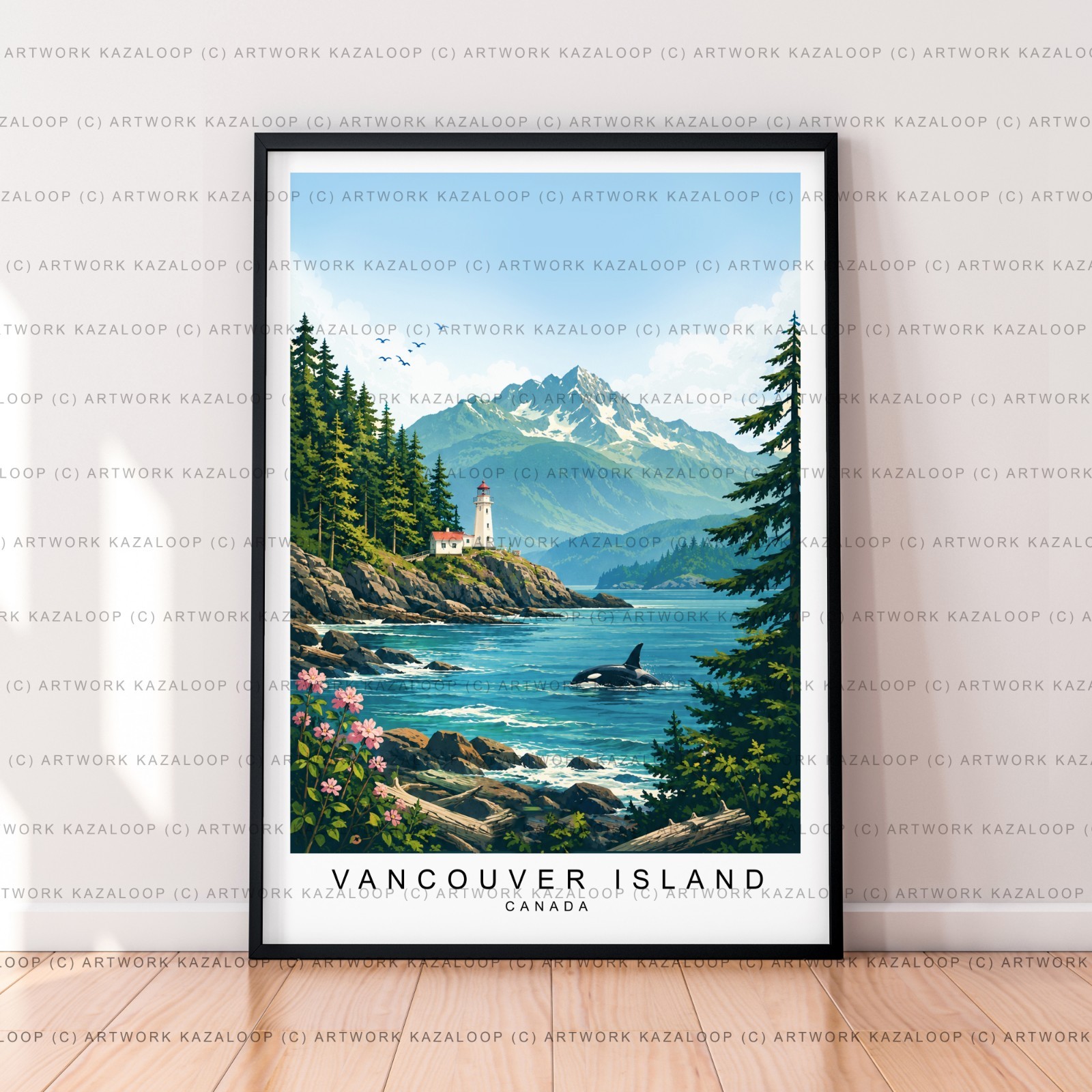 Vancouver Island Unframed Illustration Print Vancouver Island Poster Art Canada