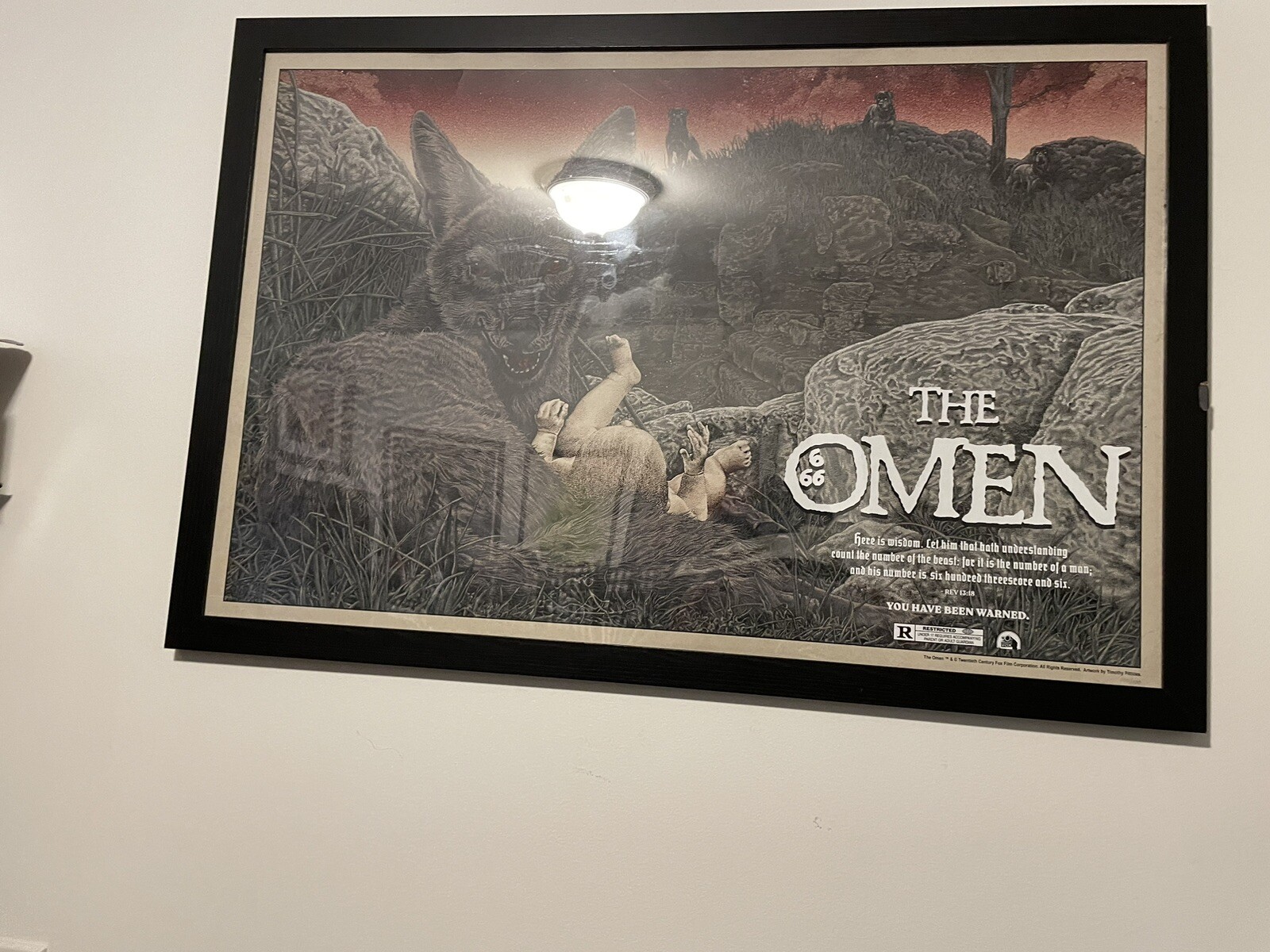 The Omen Variant Mondo Poster Print By Timothy Pittides 