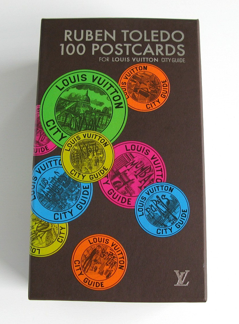 LOUIS VUITTON 100 POSTCARDS BY RUBEN TOLEDO. CITY GUIDE LIMITED EDITION BOX SET
