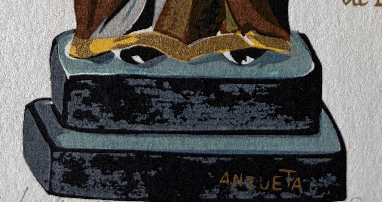 Isabel Bernal Carlos Anzueta Signed/Numbered Serigraph San Antonio de Padua ‘84
