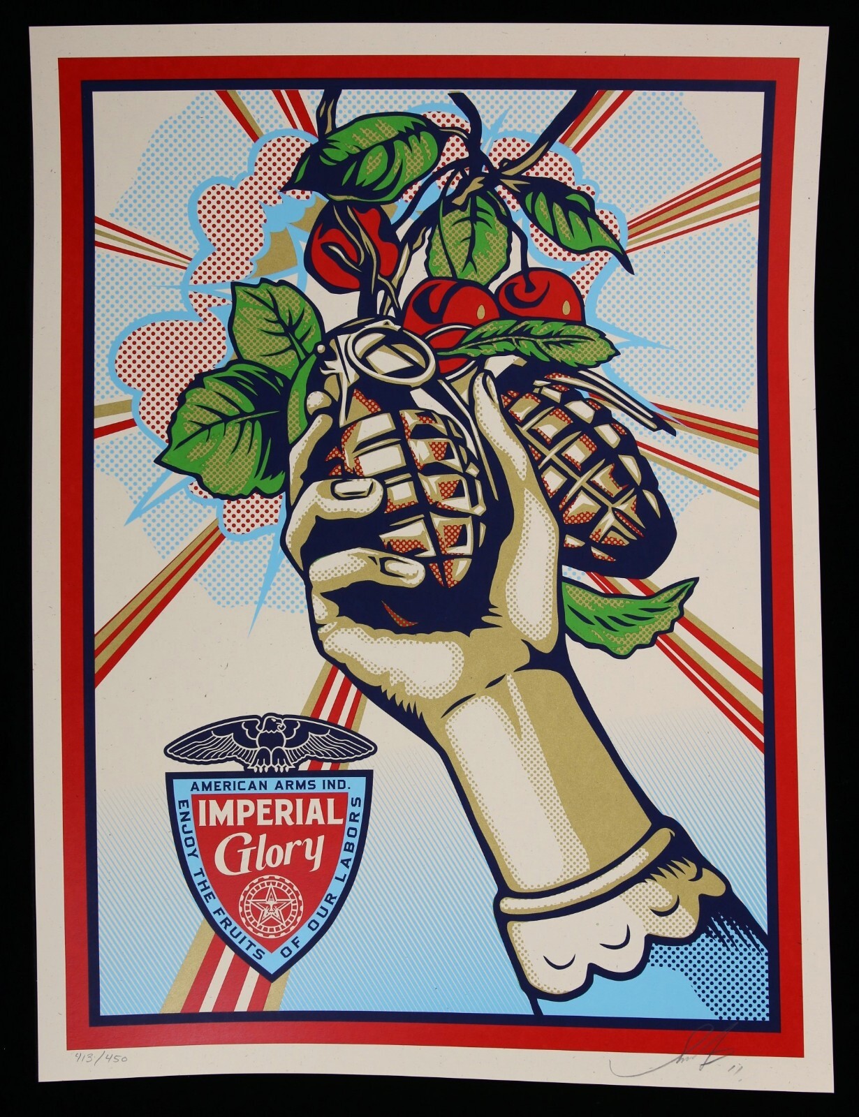 SHEPARD FAIREY hand signed Imperial Glory ed/450 2011 obey giant