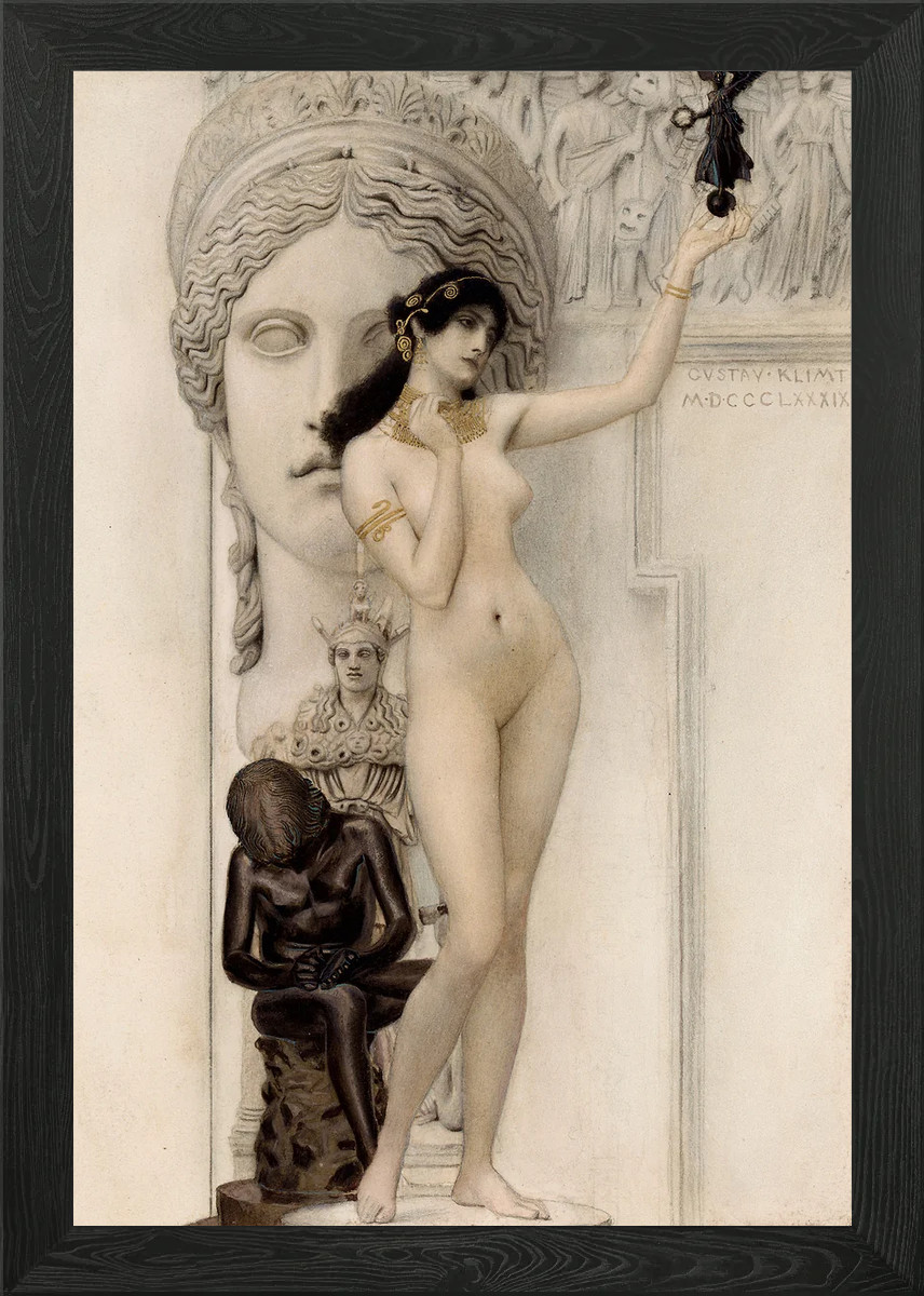 Gustav Klimt’s Allegory of Tragedy Framed Wall Art Poster Canvas Print Picture