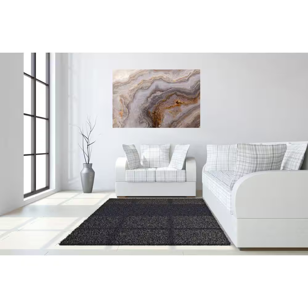 1-Piece Unframed Abstract Graphic Art 40 In. X 60 In.