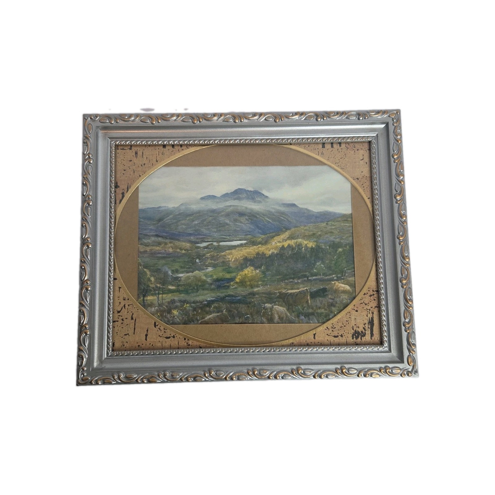 Bison Buffalo Mountain Plains 9×11″ Old West Landscape Art Matte Print Foothills