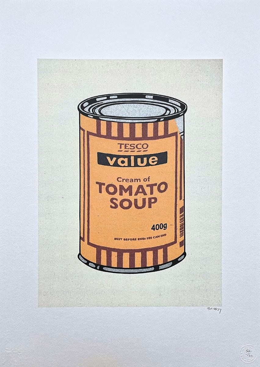 BANKSY – Tesco Tomato Soup – numbered edition 54/150, 50×70 cm (19,7×27,6 in)