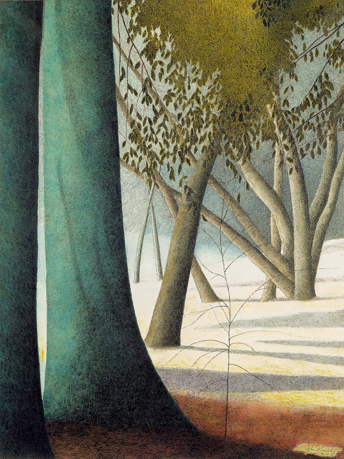 Léon Spilliaert – A Forest of Beech Trunks (1945) – 17″ x 22″ Fine Art Print