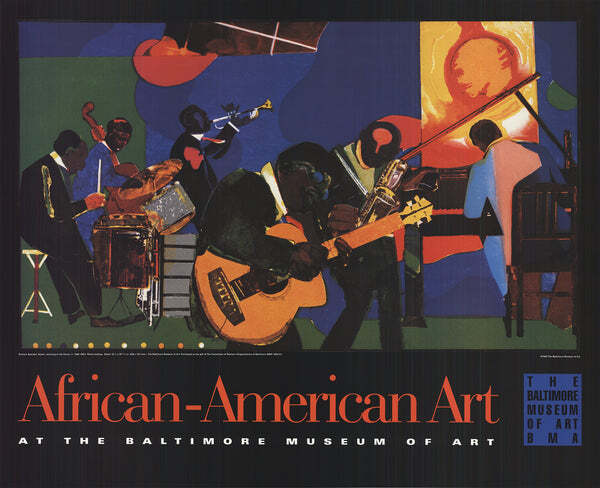 Jamming at the Savoy Romare Bearden Art Print African American 1993 Poster 26×32