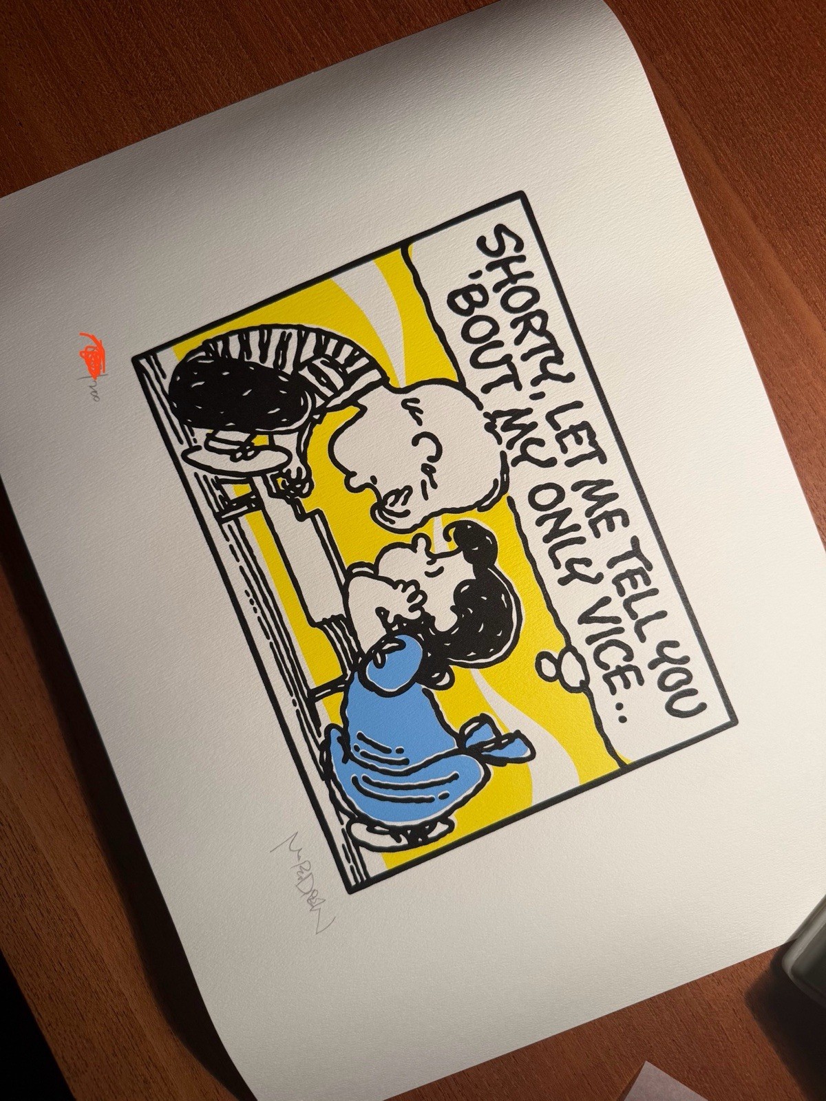 Mark Drew – My Only Vice – Q-Tip – Limited Edition Print – Numbered And Signed