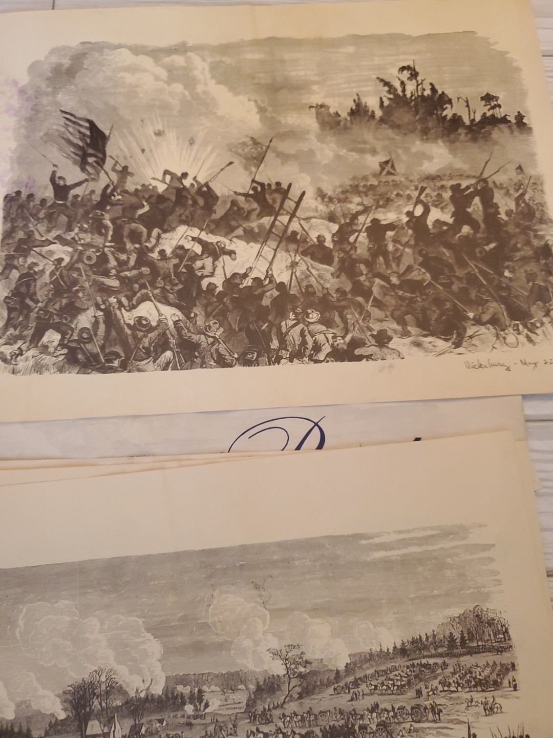 1961 Set Of 4 Civil War Prints Set #2 9.25″x12.25″