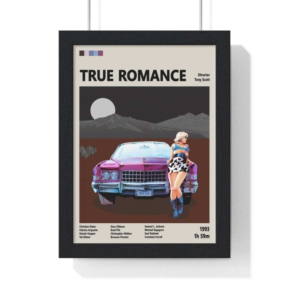 True Romance 1993 Movie Poster – Quentin Tarantino’s Classic Crime Romance Art